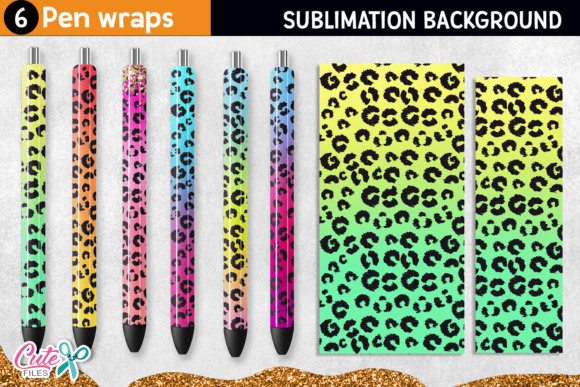 Download Leopard Pen Wraps Sublimation Designs - Pen wraps Collection
