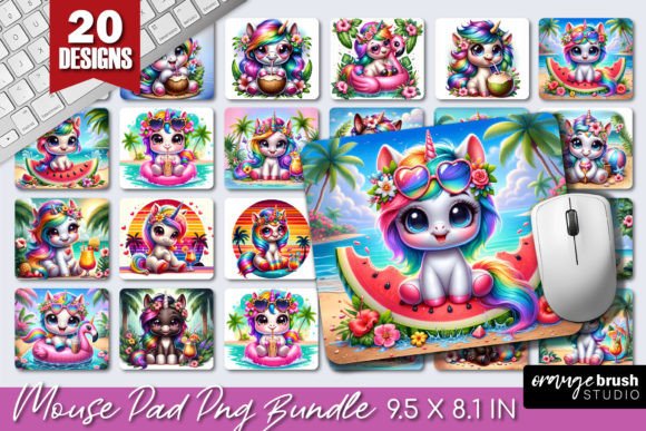 Download Beach Unicorn Mouse Pad Bundle - Mouse pad bundle Collection