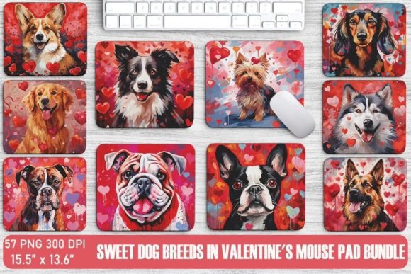 Download Sweet Dog in Valentine's Mouse Pad Bundle - Mouse pad bundle Collection