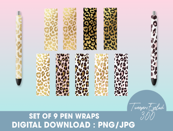 Download Gold Leopard Pen Wraps PNG - Pen wraps Collection