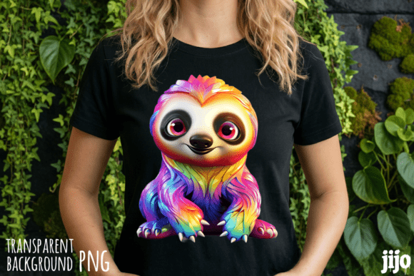 Download Rainbow Sloth Colorful Pride PNG - Pride png Collection