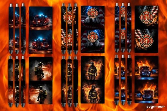 Download Firefighter Pen Wraps Sublimation - Pen wraps Collection