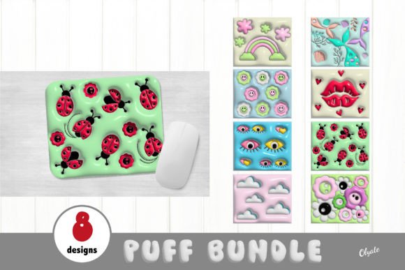 Download 3D Inflated Mouse Pad Bundle. 3D Puff - Mouse pad bundle Collection