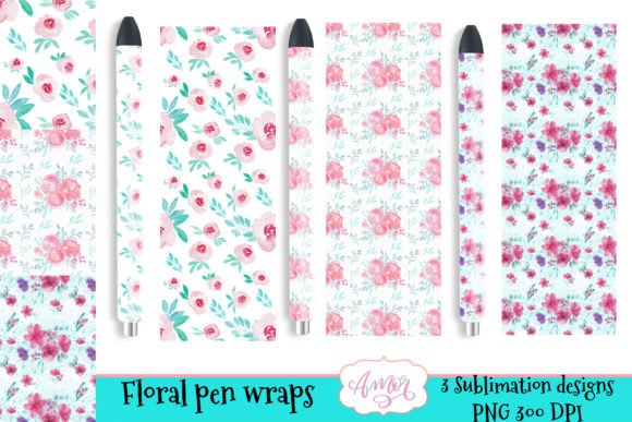 Download Floral Pen Wraps PNG for Sublimation - Pen wraps Collection