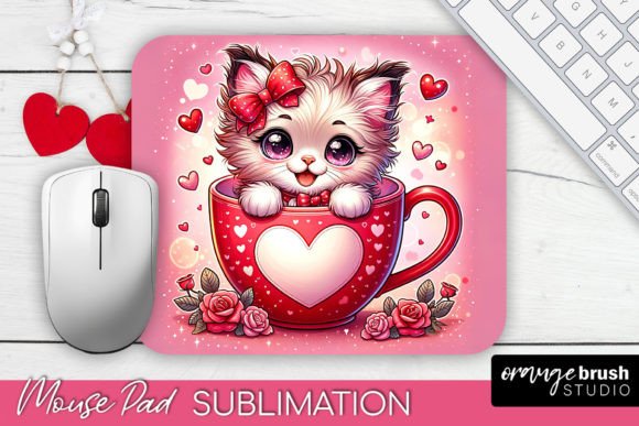 Download Valentines Mouse Pad, Valentine Cat PNG - Valentines mouse pad Collection