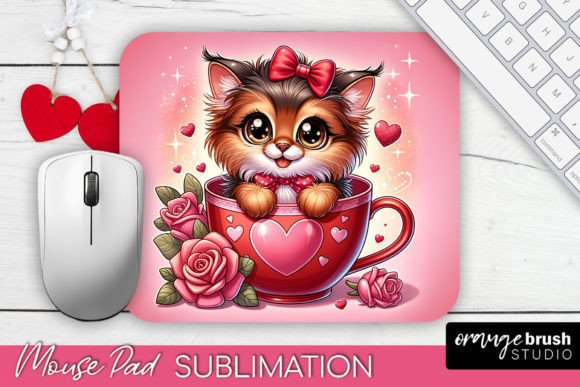 Download Valentines Mouse Pad, Valentines Day Cat - Valentines mouse pad Collection