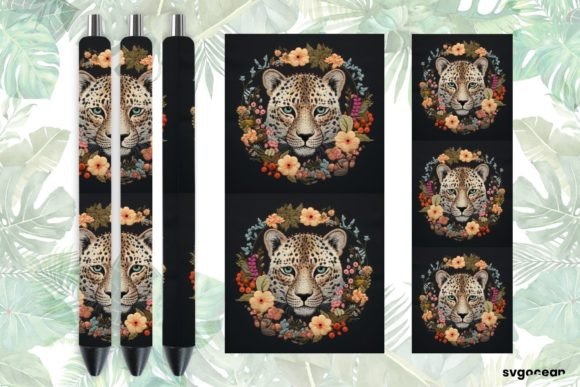Download Embroidery Leopard Pen Wraps Sublimation - Pen wraps Collection