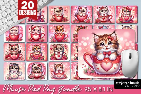 Download Valentines Day Cute Cat Mouse Pad Bundle - Mouse pad bundle Collection
