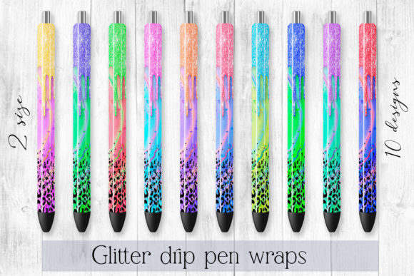Download Glitter Drip Epoxy Pen Wraps Bundle 10 - Pen wraps Collection