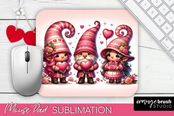 Download Valentines Mouse Pad Gnomes Sublimation - Valentines mouse pad Collection