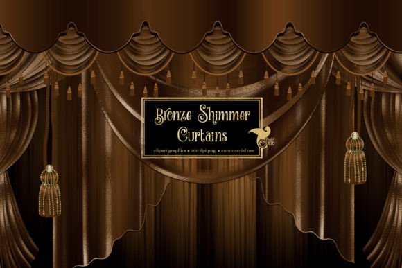 Download Bronze Shimmer Curtains Clipart - Premium Resources