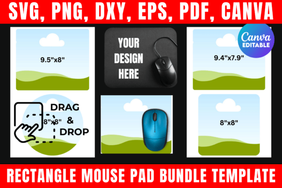 Download Rectangle Mouse Pad Bundle Template - Mouse pad bundle Collection