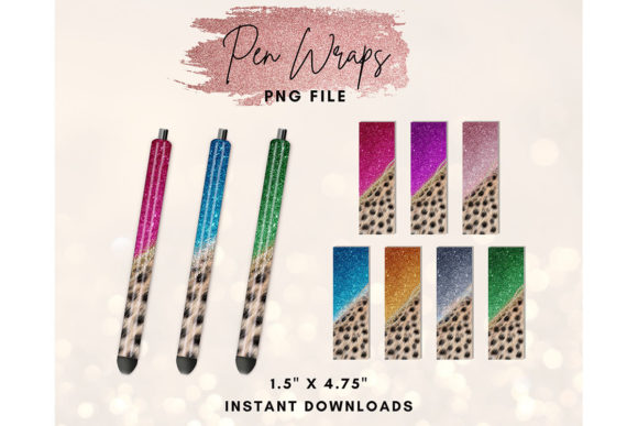 Download Leopard Pen Wraps Sublimation Glitter - Pen wraps Collection