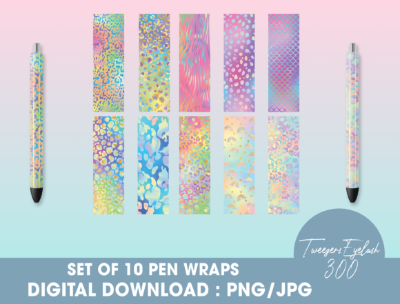 Download Iridescent Leopard Pen Wraps PNG - Pen wraps Collection