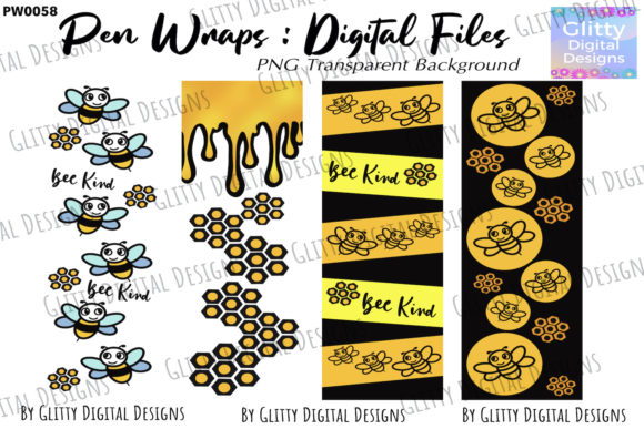 Download Bee Kind Pen Wraps 4 PNG Transparent - Pen wraps Collection